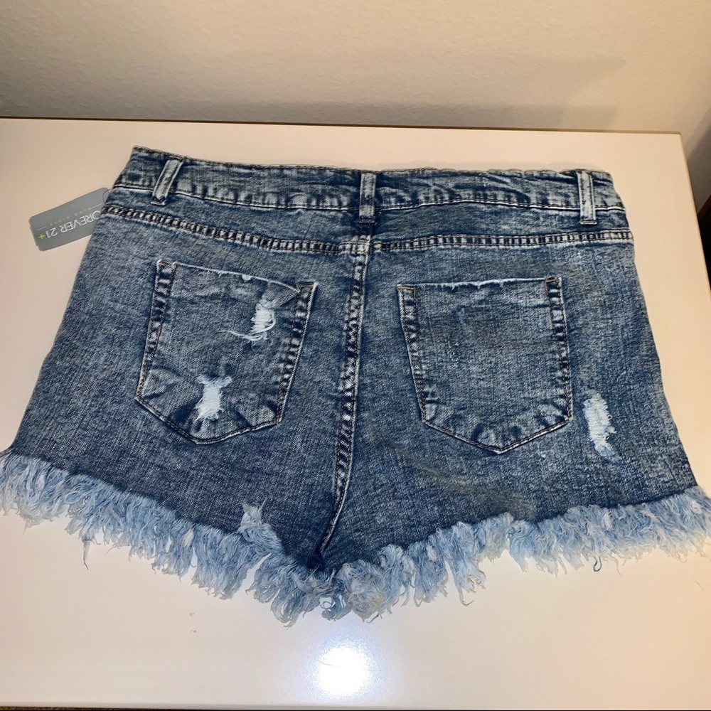 NWT Forever 21 Frayed Button Up Shorts
